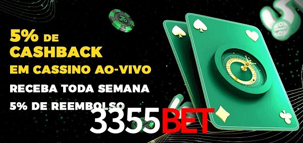 Promoções do cassino ao Vivo 3355Bet
